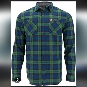 The American Outdoorsman Men's Long Sleeve Heavyweight Plaid Flannel Button Down